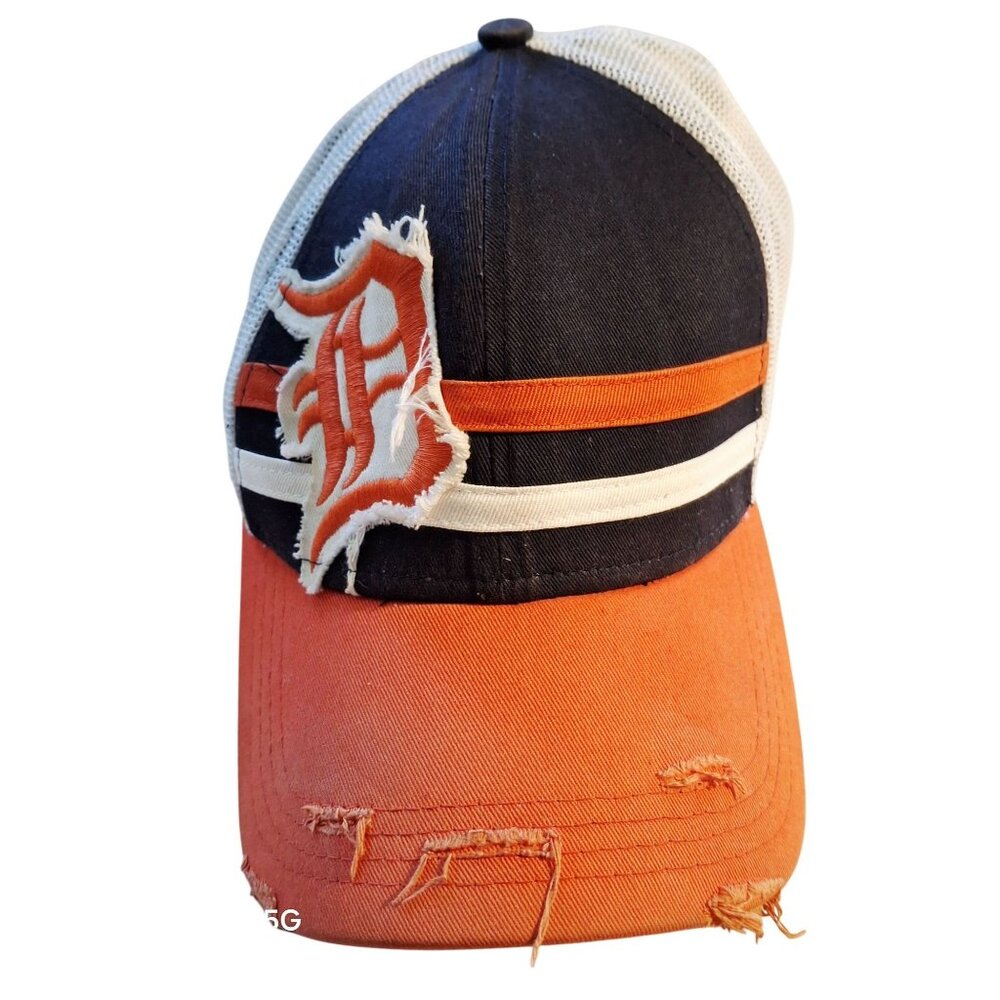 Detroit Tigers Distressed Mesh Adjustable Snapback Cap By New Era Baseball